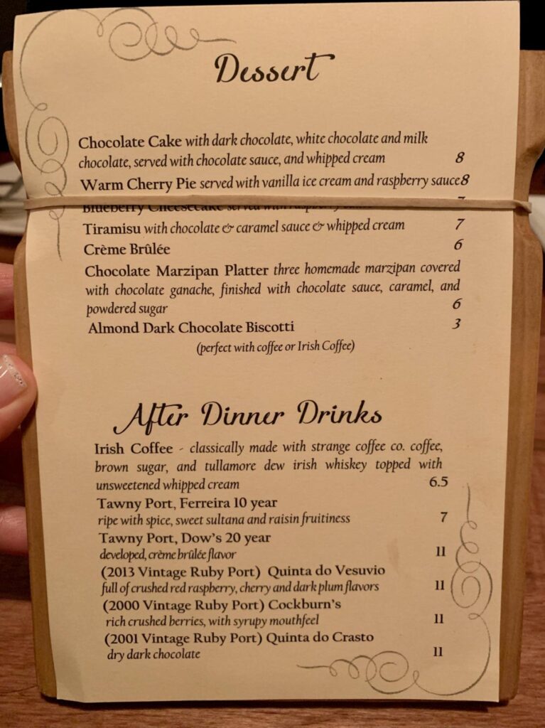 622 North Restaurant and Wine Bar Menu 7